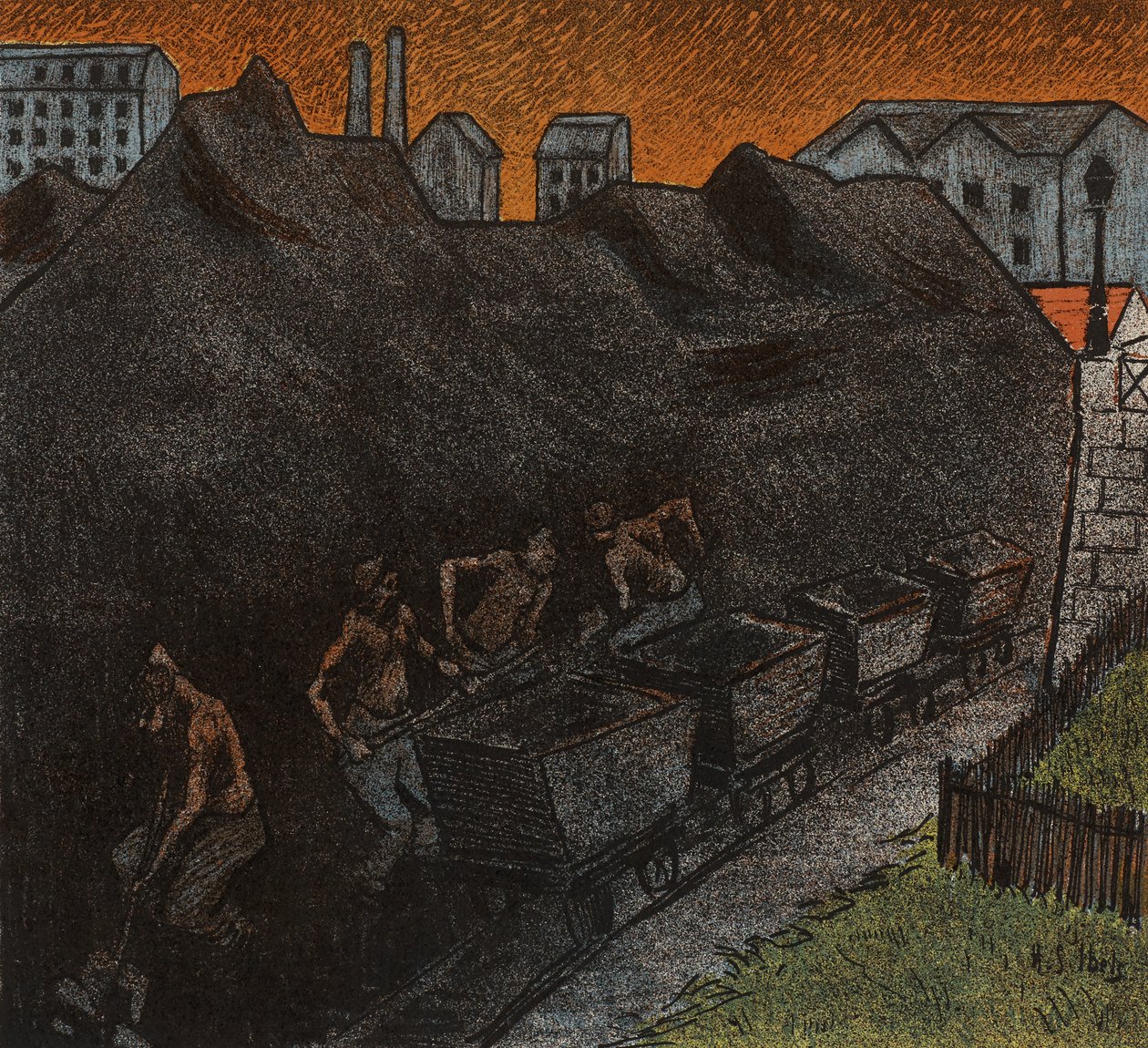 Wolny teatr: Les Tisserands, 1892 autorstwa Henri Gabriel Ibels