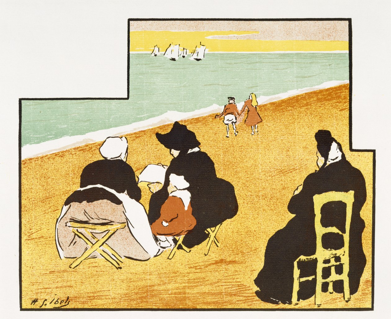 Program do spektaklu Théâtre Libre Mirage, 1893 (litografia w kolorach na papierze czerpanym) autorstwa Henri Gabriel Ibels
