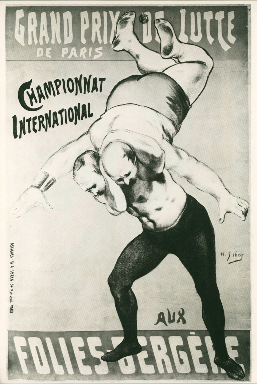 Henri G. Ibels: Grand Prix de Lutte de Paris ... (litografia) autorstwa Henri Gabriel Ibels