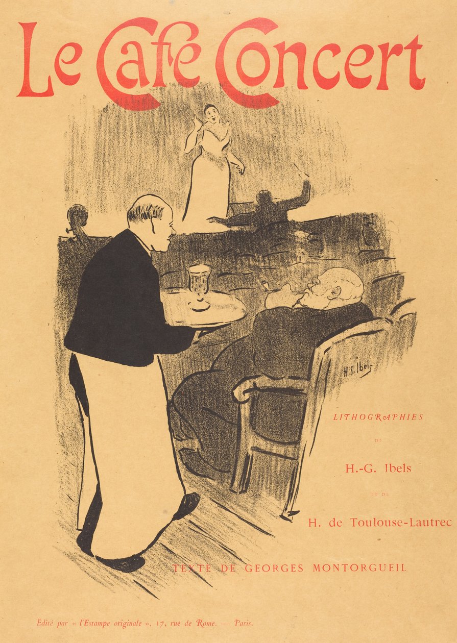 Le café concert: Illustrierte Titelseite autorstwa Henri-Gabriel Ibels