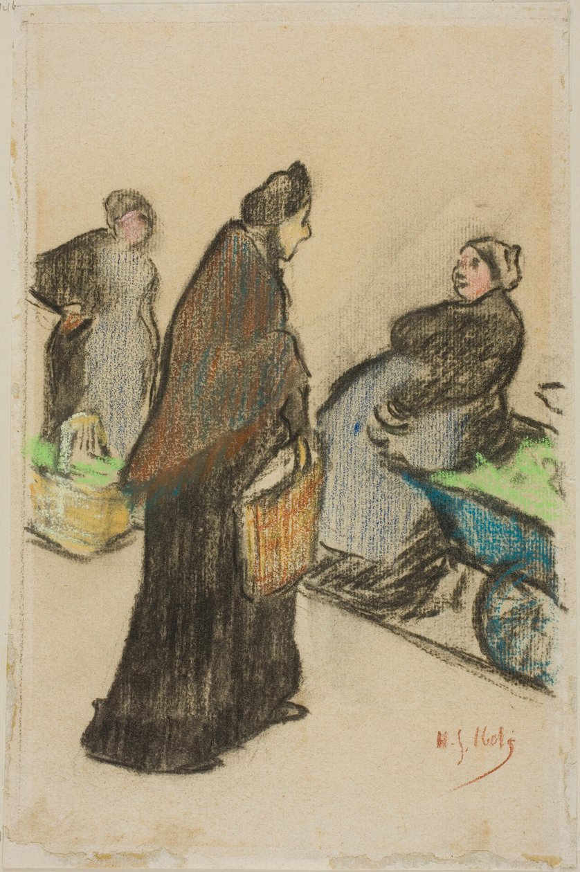 Rynek kobiet autorstwa Henri-Gabriel Ibels