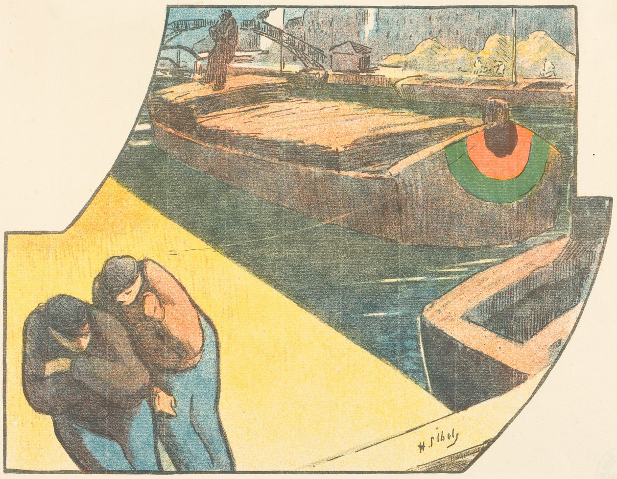 Theaterprogramm für "Boubouroche" und "Valet de coeur (Pikbube)" autorstwa Henri-Gabriel Ibels