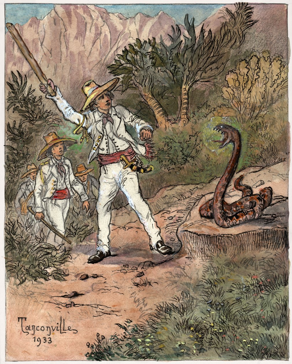 Atak węża autorstwa Henri Garnier Tanconville