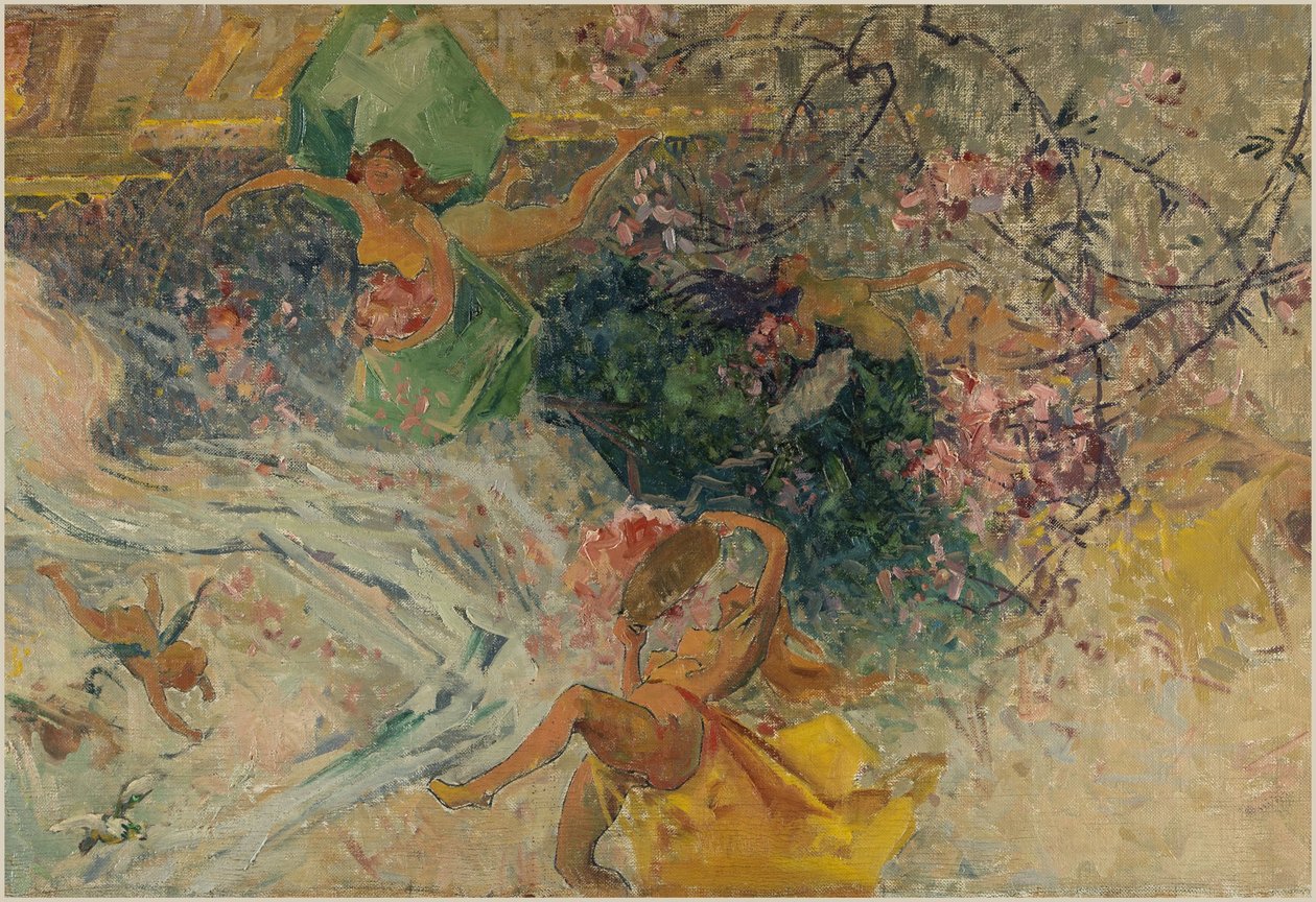 Szkic ratusza w Aubervilliers: Alegoria (sufit ratusza) autorstwa Henri Gaston Darien