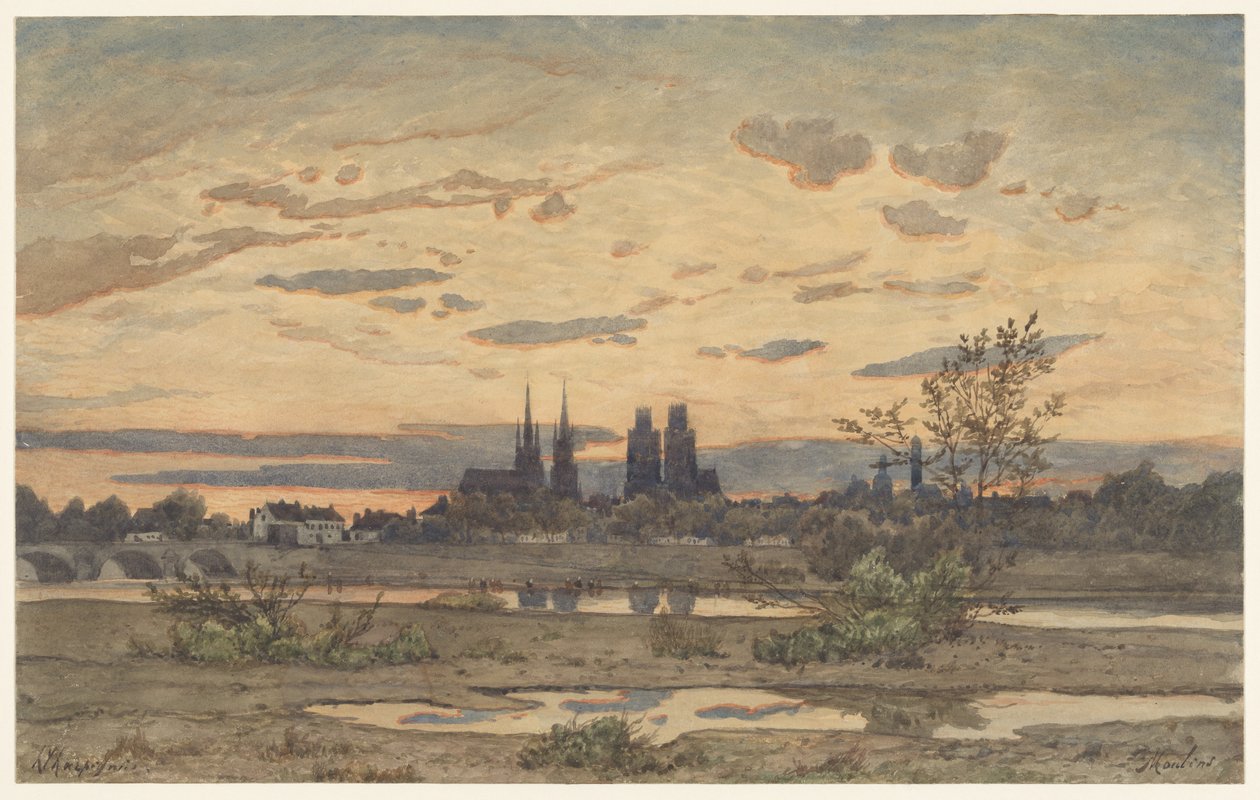 Widok Moulins autorstwa Henri-Joseph Harpignies