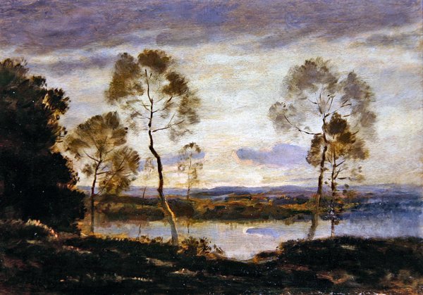 Wieczór nad rzeką autorstwa Henri Joseph Harpignies