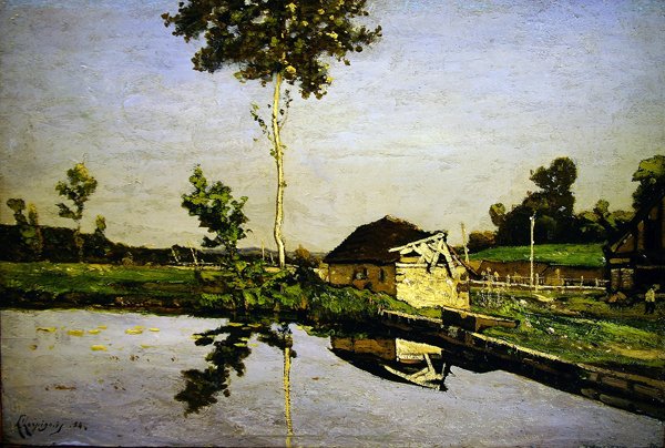 Krajobraz w Saint-Prive (Yonne) autorstwa Henri Joseph Harpignies