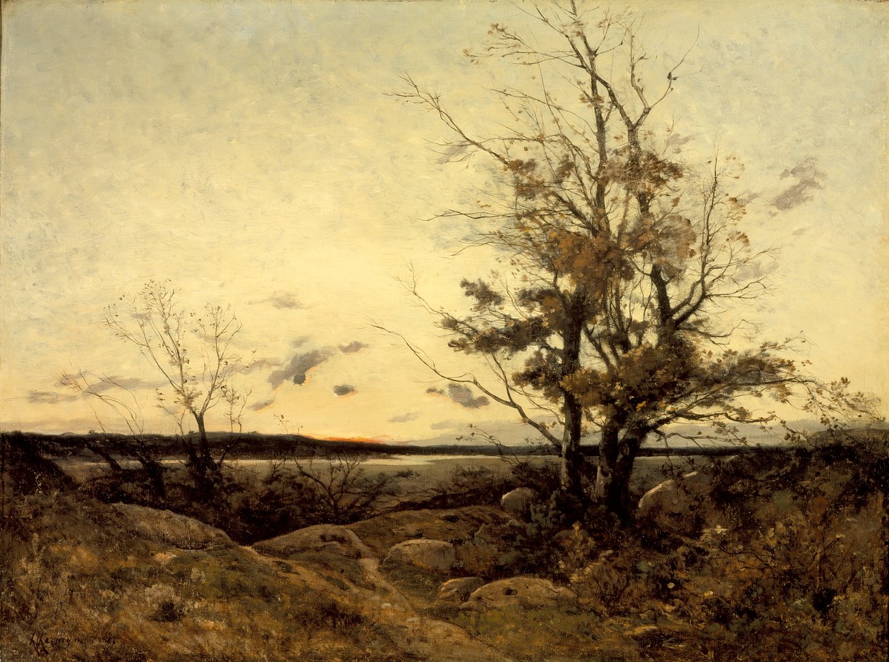 Krajobraz o zachodzie słońca autorstwa Henri-Joseph Harpignies