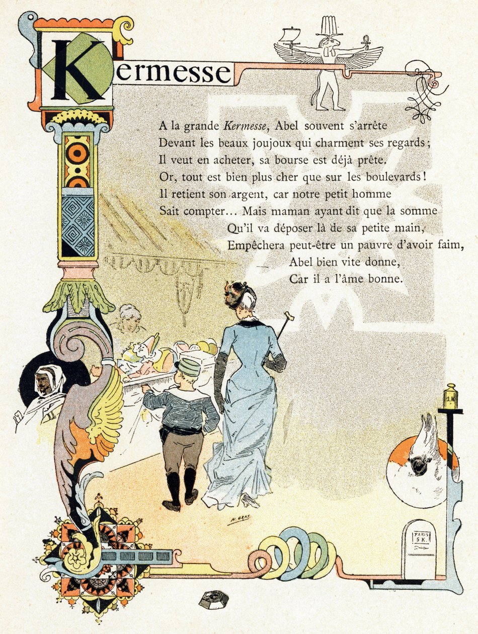 Ilustracja do "Alfabetu dobrych przykładów", ok. 1890 r. (rycina) autorstwa Henri (1858 1924) Gray