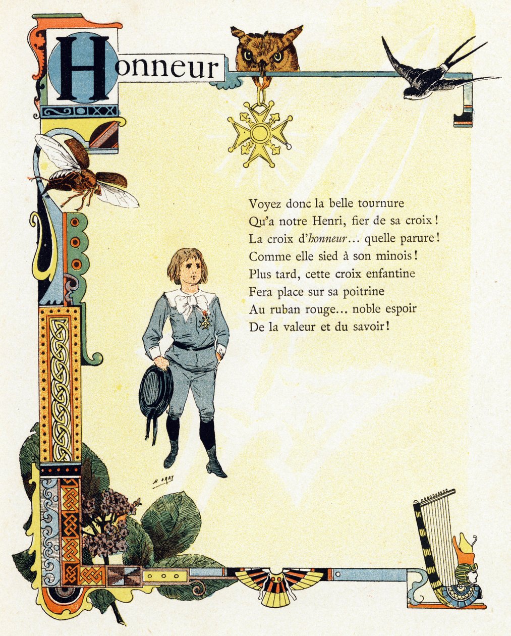 Ilustracja do "Alfabetu dobrych przykładów", ok. 1890 r. (rycina) autorstwa Henri (1858 1924) Gray