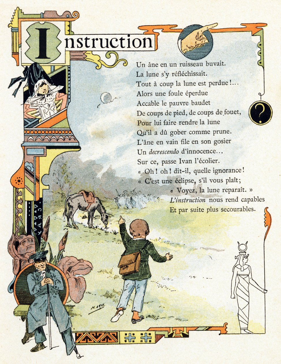 Ilustracja do "Alfabetu dobrych przykładów", ok. 1890 r. (rycina) autorstwa Henri (1858 1924) Gray