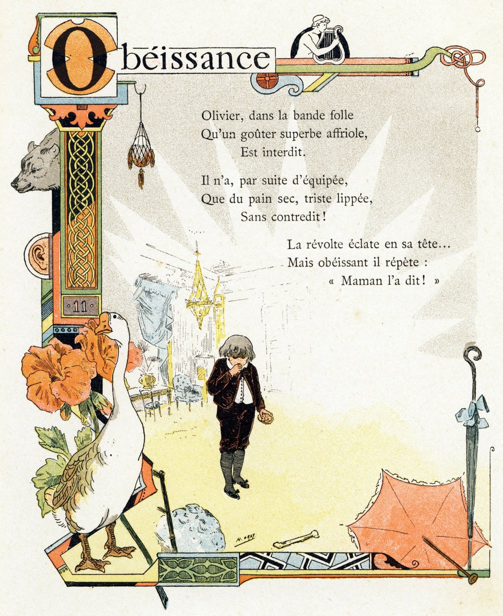 Ilustracja do "Alfabetu dobrych przykładów", ok. 1890 r. (rycina) autorstwa Henri (1858 1924) Gray