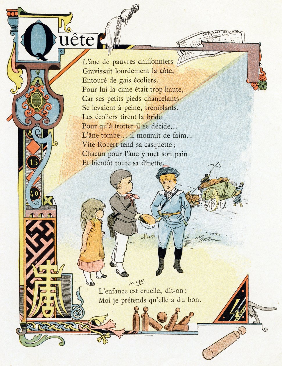 Ilustracja do "Alfabetu dobrych przykładów", ok. 1890 r. (rycina) autorstwa Henri (1858 1924) Gray