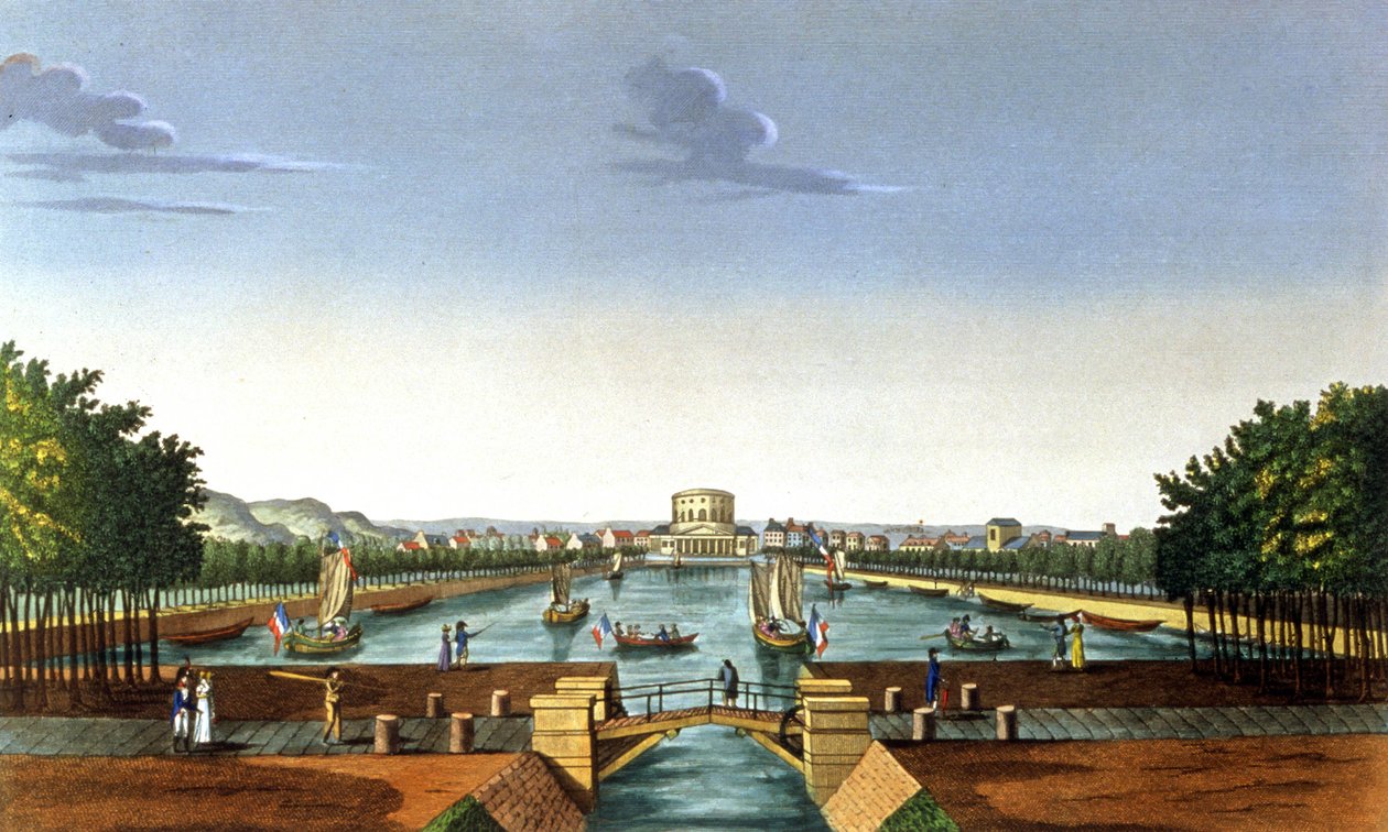 Paryż, dorzecze Villette autorstwa Henri (after) Courvoisier Voisin