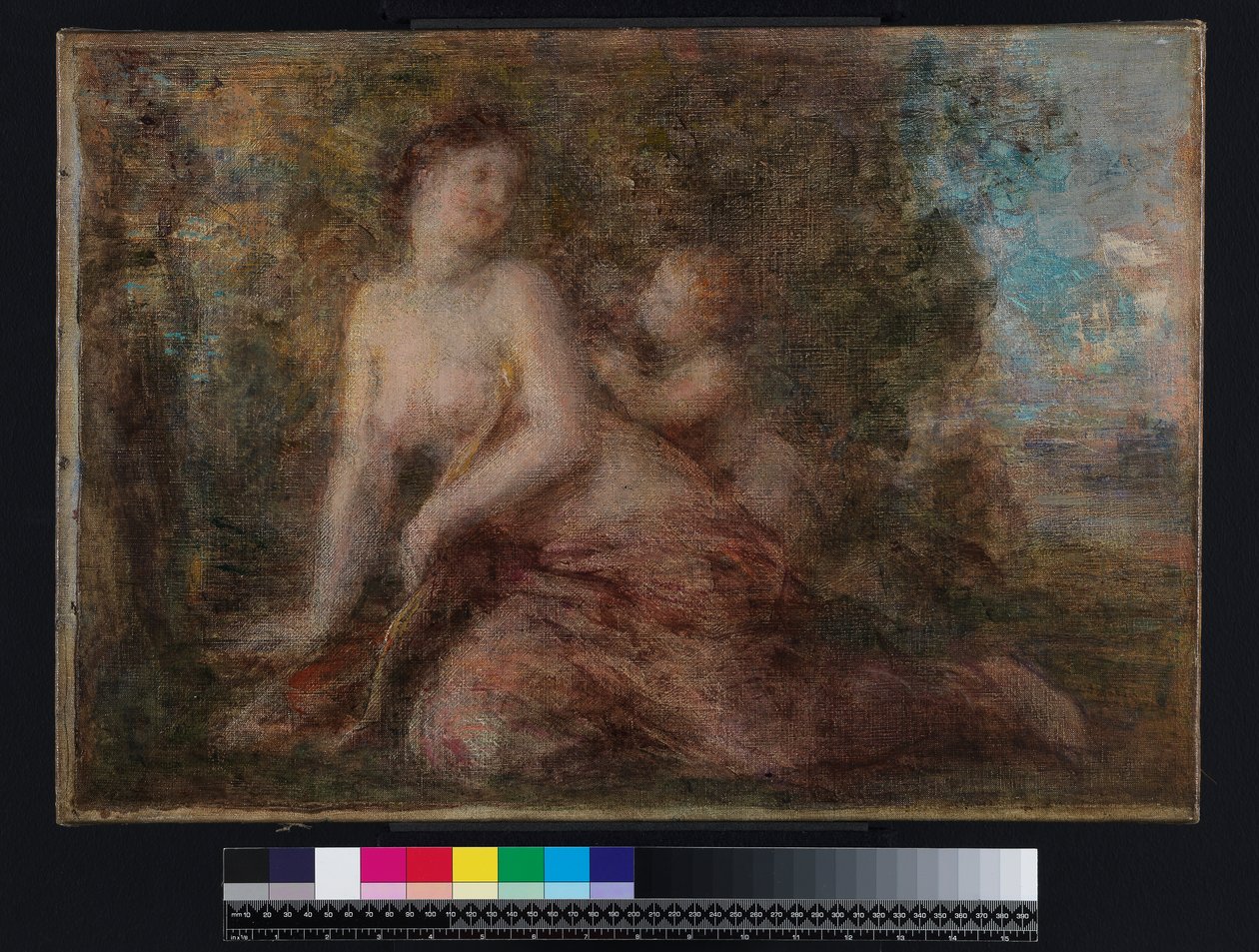 Wenus i Kupidyn, przed 1904 (olej na płótnie) autorstwa Henri (attr. to) Fantin Latour