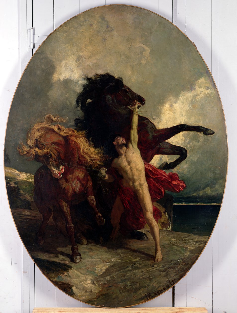 Automedon z końmi Achillesa autorstwa Henri Alexandre Georges Regnault