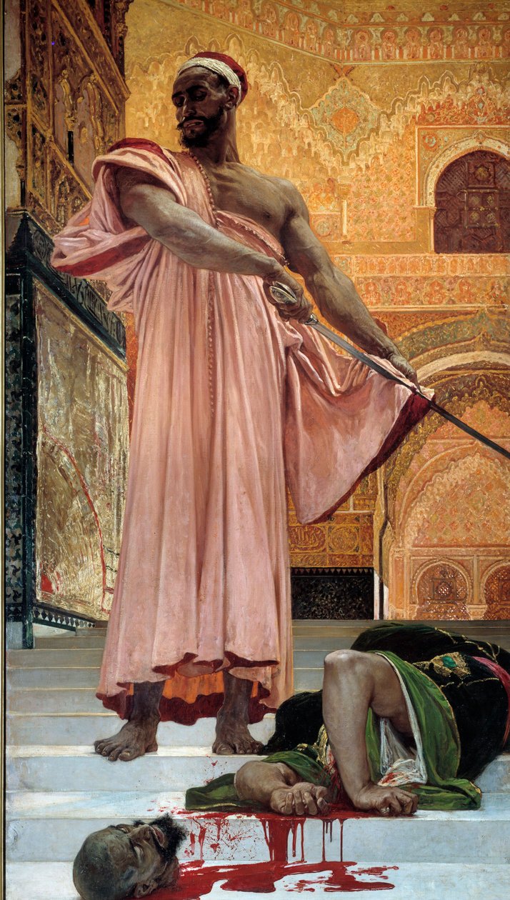 Egzekucja bez procesu pod rządami mauretańskich królów Kat tnie głowę winowajcy. Obraz Henri Regnault (1843-1871) 1870 Nd. 3.02x1,46 m Paryż, musee d