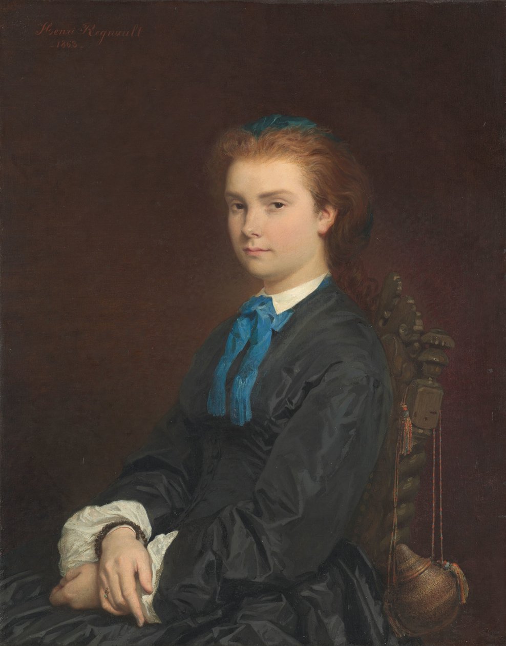 Portret młodej kobiety, 1863 autorstwa Henri Alexandre Georges Regnault