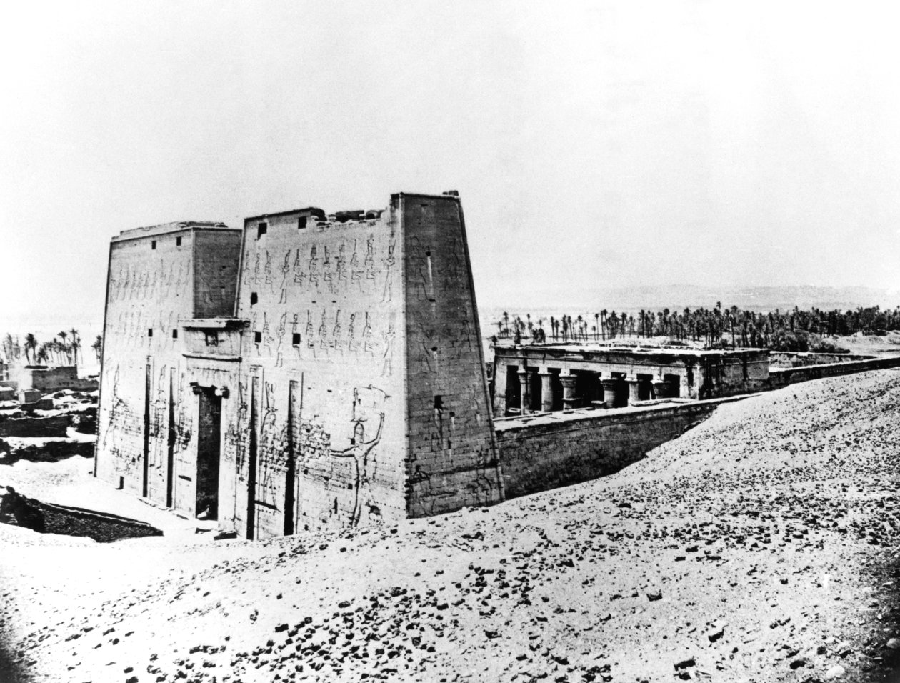 Edfu, Nubia, Egipt, 1887 r. autorstwa Georges Henri Bechard