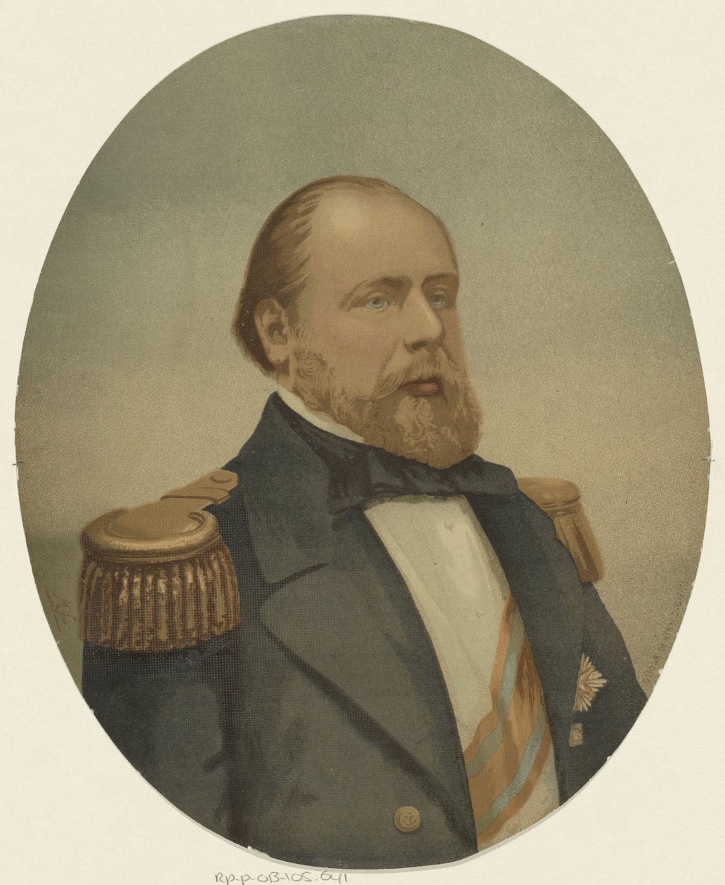 Portret Wilhelma III, króla Niderlandów autorstwa Henri Bogaerts