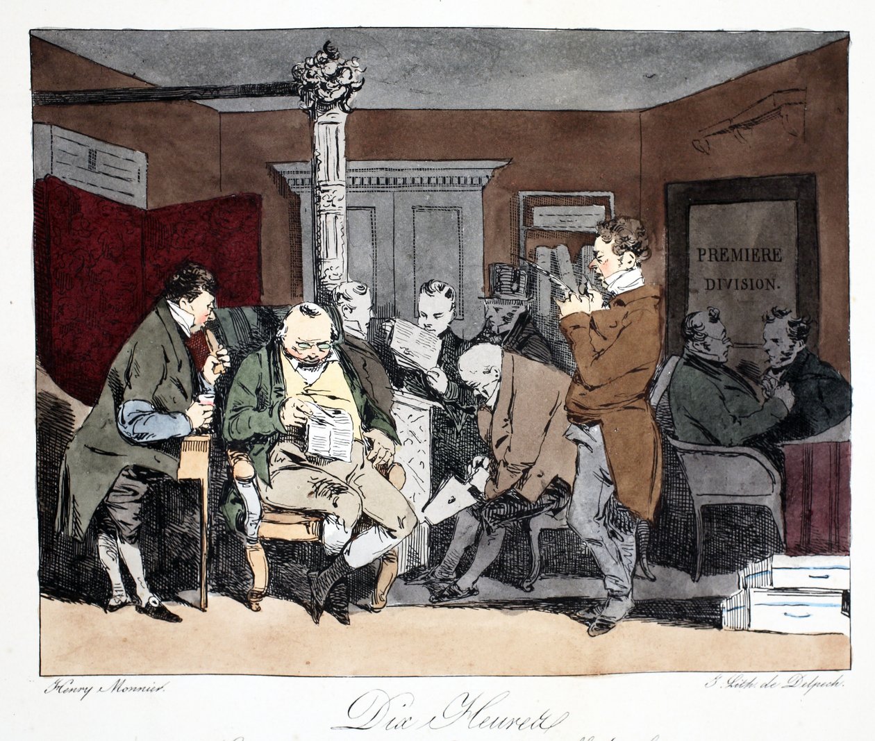 Dix Heures, ilustracja z "Moeurs Administratives, Dessinées D