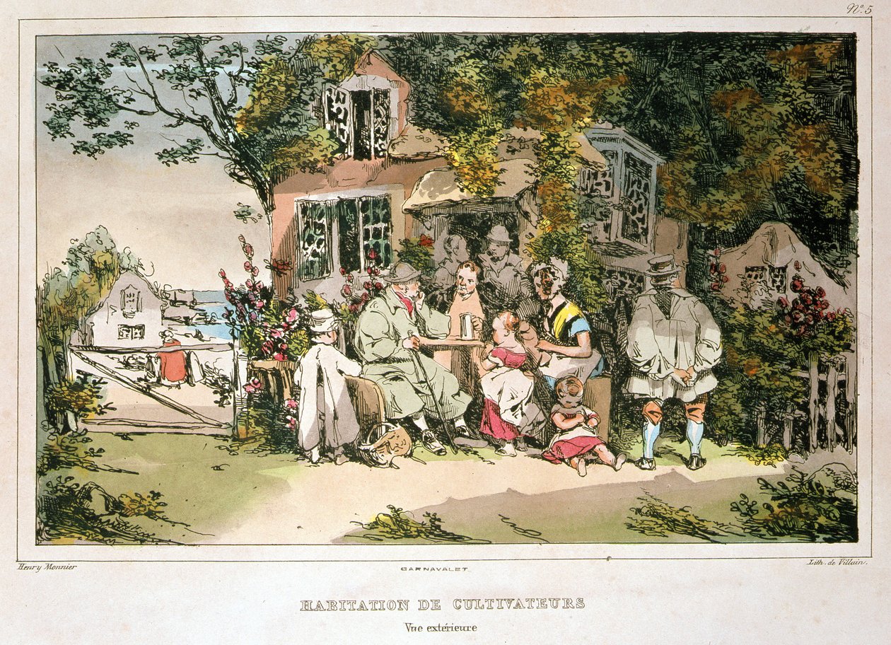 Dom rolnika Monnier, deb. 19 wiek autorstwa Henri Bonaventure Monnier