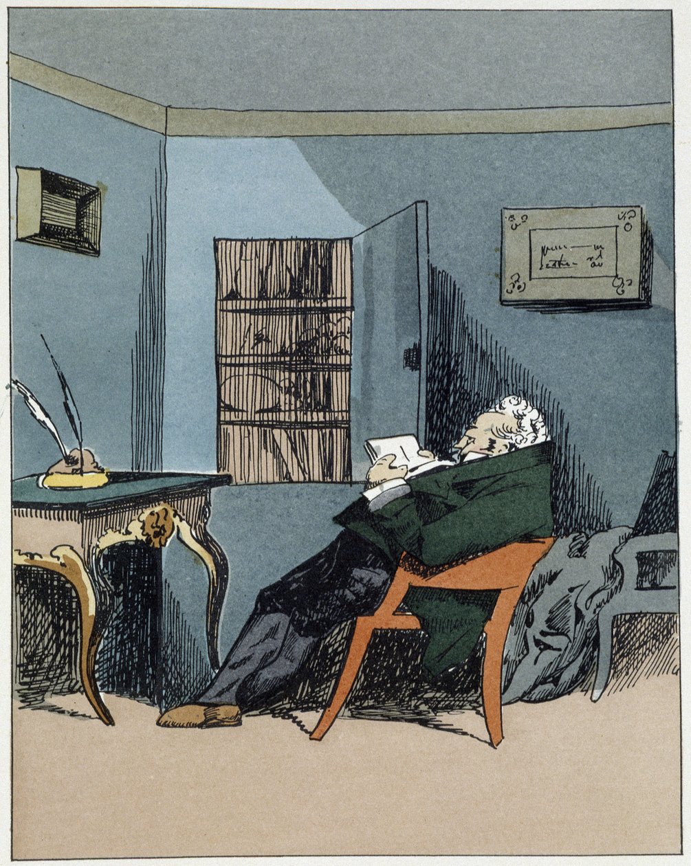 Kierownik biura - w „”Morach administracyjnych”” Henri Monnier autorstwa Henri Bonaventure Monnier