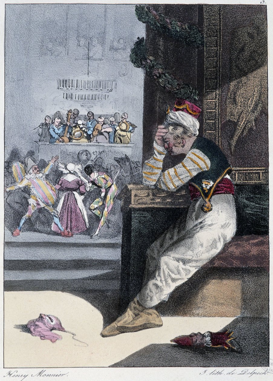 Le Carnival: „” Każdy czerpie przyjemność tam, gdzie go znajduje”” - w „” Les pasttemps”” Henri Monniera, wyd. Delpech, Paryż autorstwa Henri Bonaventure Monnier