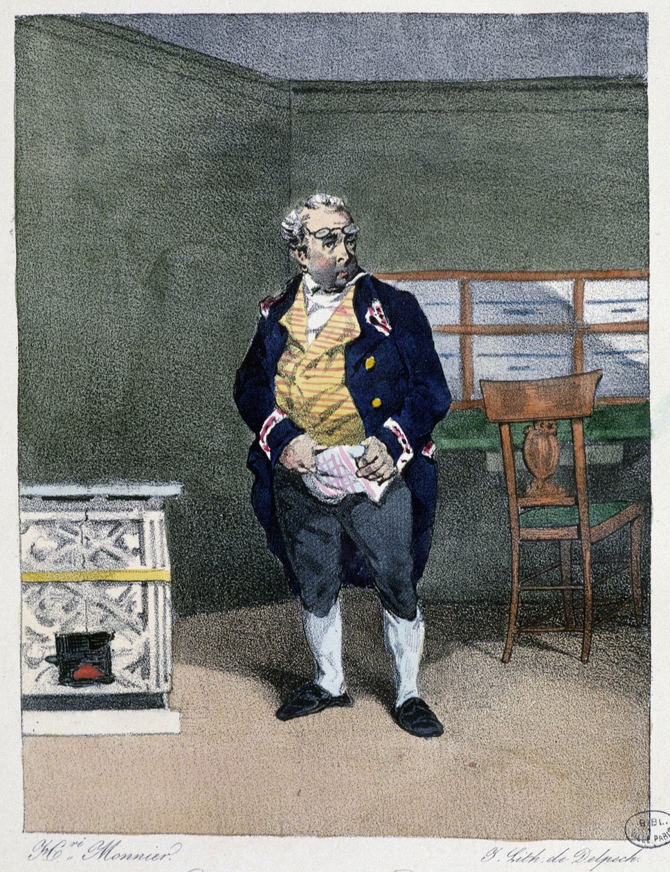 Office boy - w „”Marynach administracyjnych”” Henri Monnier autorstwa Henri Bonaventure Monnier