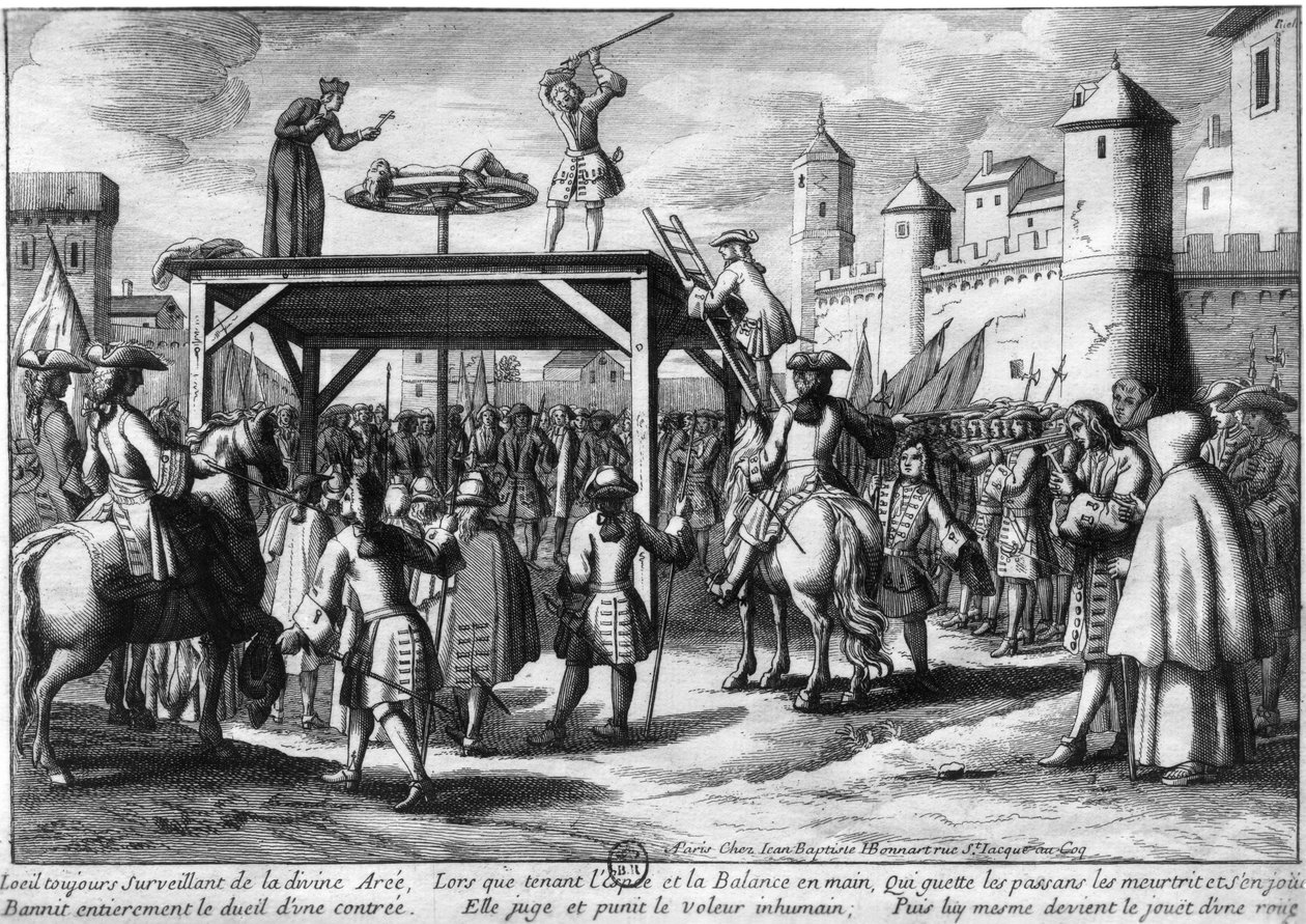 Tortura na kole autorstwa Henri Bonnart
