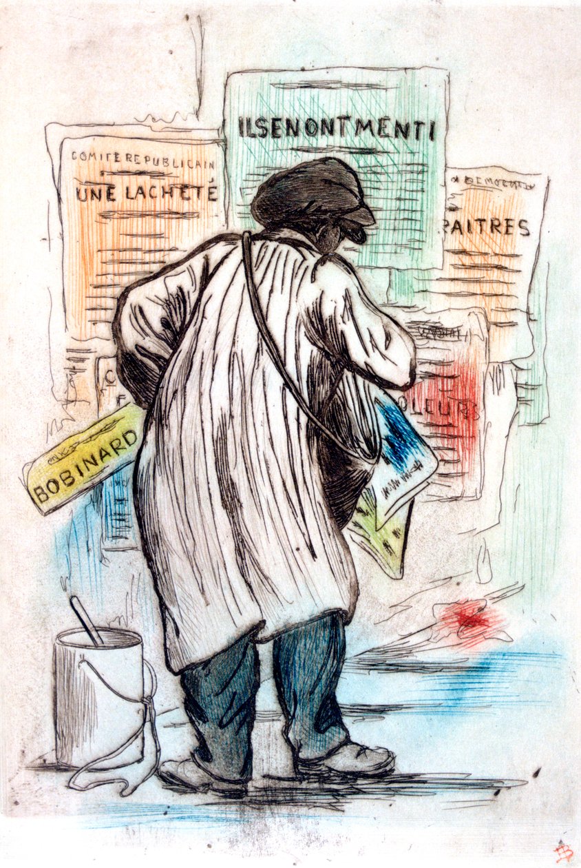 Człowiek z plakatu, c1900-1919 autorstwa Henri Boutet