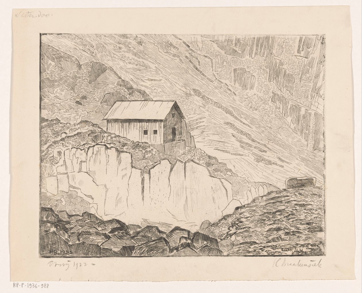 Dom na górze autorstwa Henri Braakensiek (signed by artist)