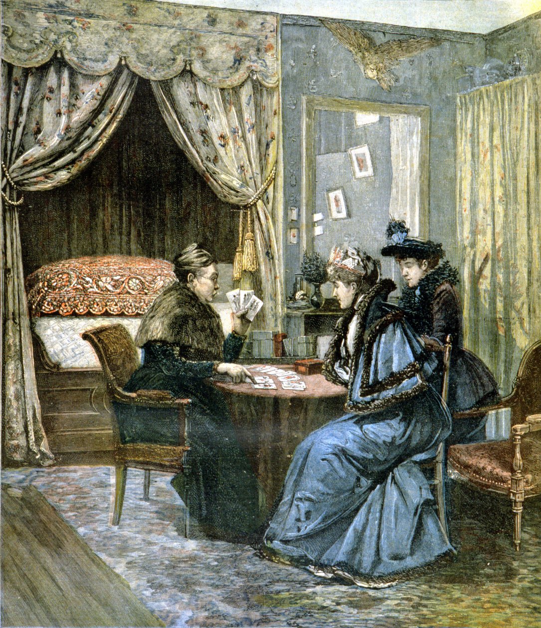 Strzelcy kart - z obrazu H. Caina, w „Le Petite Journal” autorstwa Henri Cain