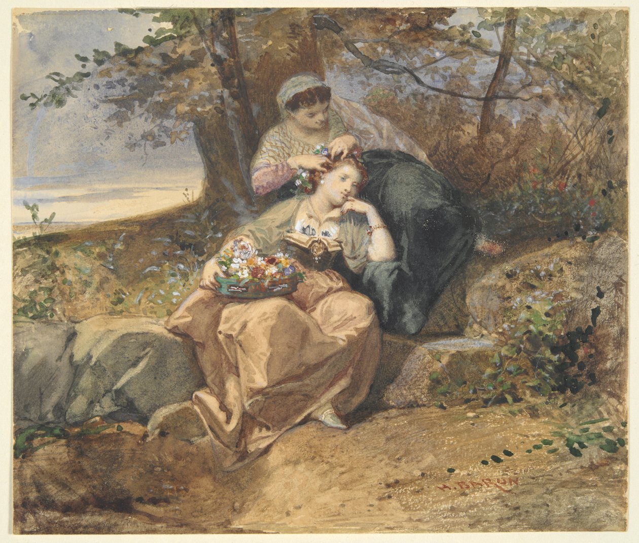 Dwie kobiety autorstwa Henri Charles Antoine Baron