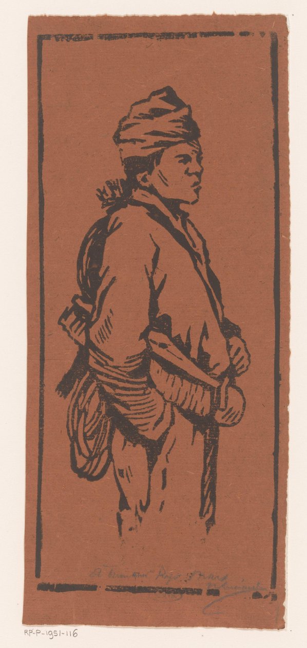 Kominiarz autorstwa Henri Charles Guérard (signed by artist)