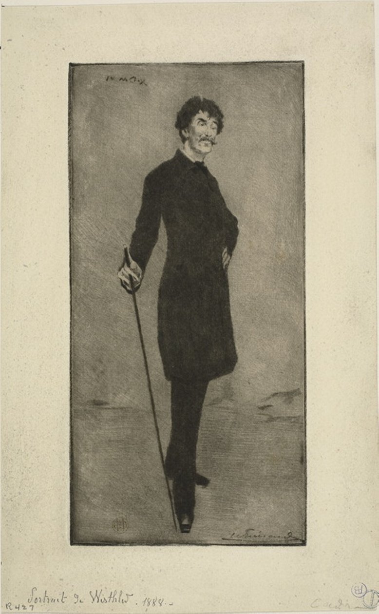 Portret Whistlera autorstwa Henri Charles Guérard