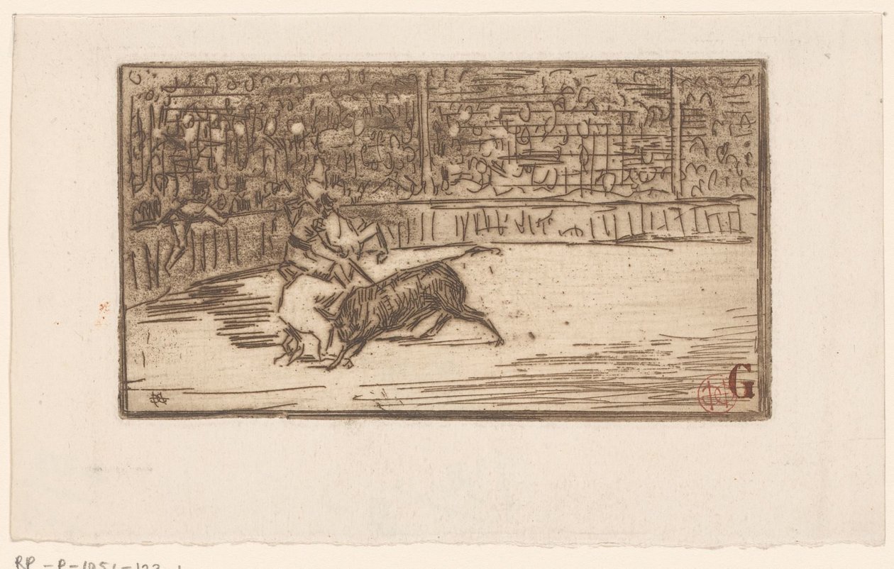 Torreador na arenie autorstwa Henri Charles Guérard