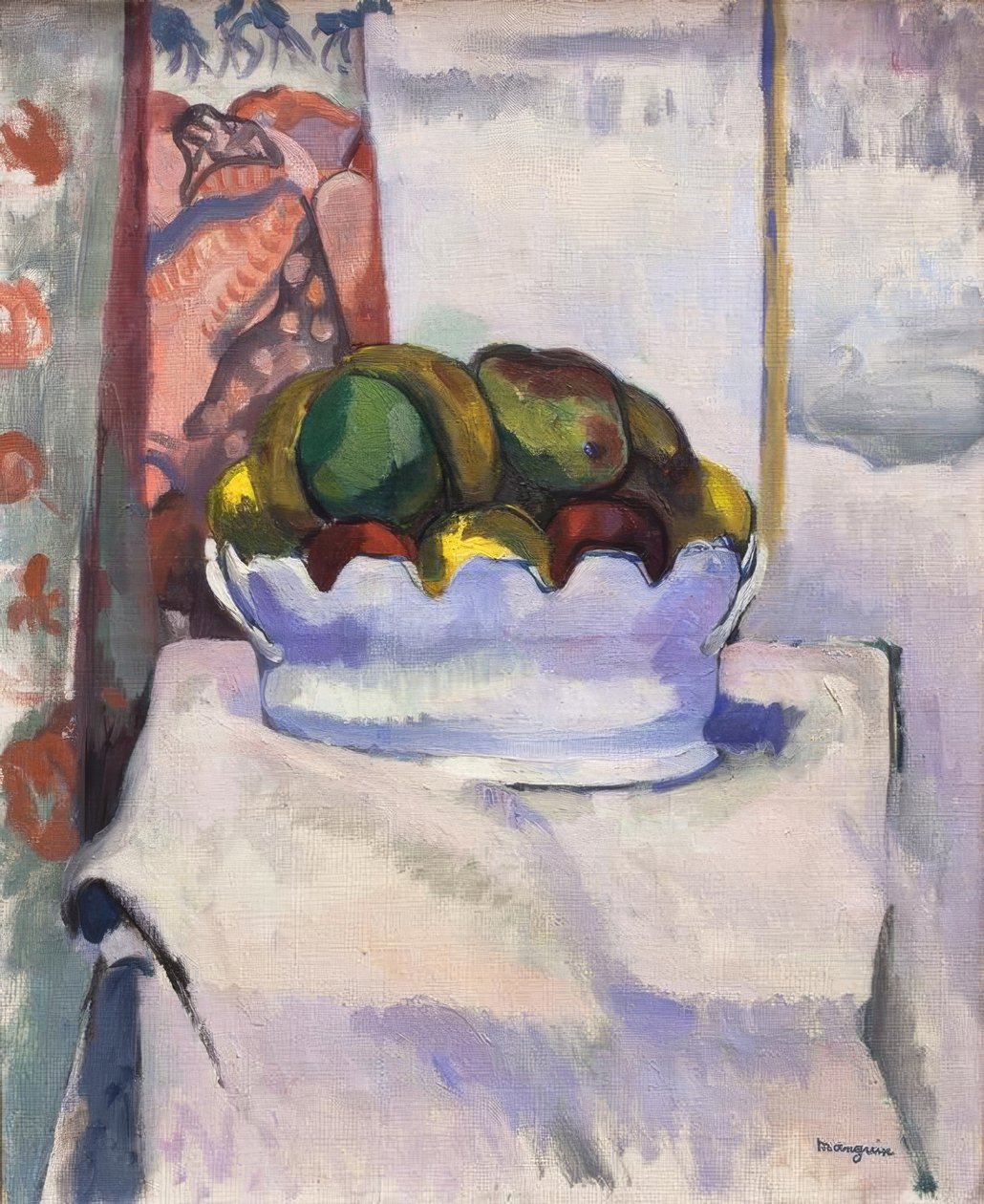Owoce i wąsik (naczynia gliniane) autorstwa Henri Charles Manguin