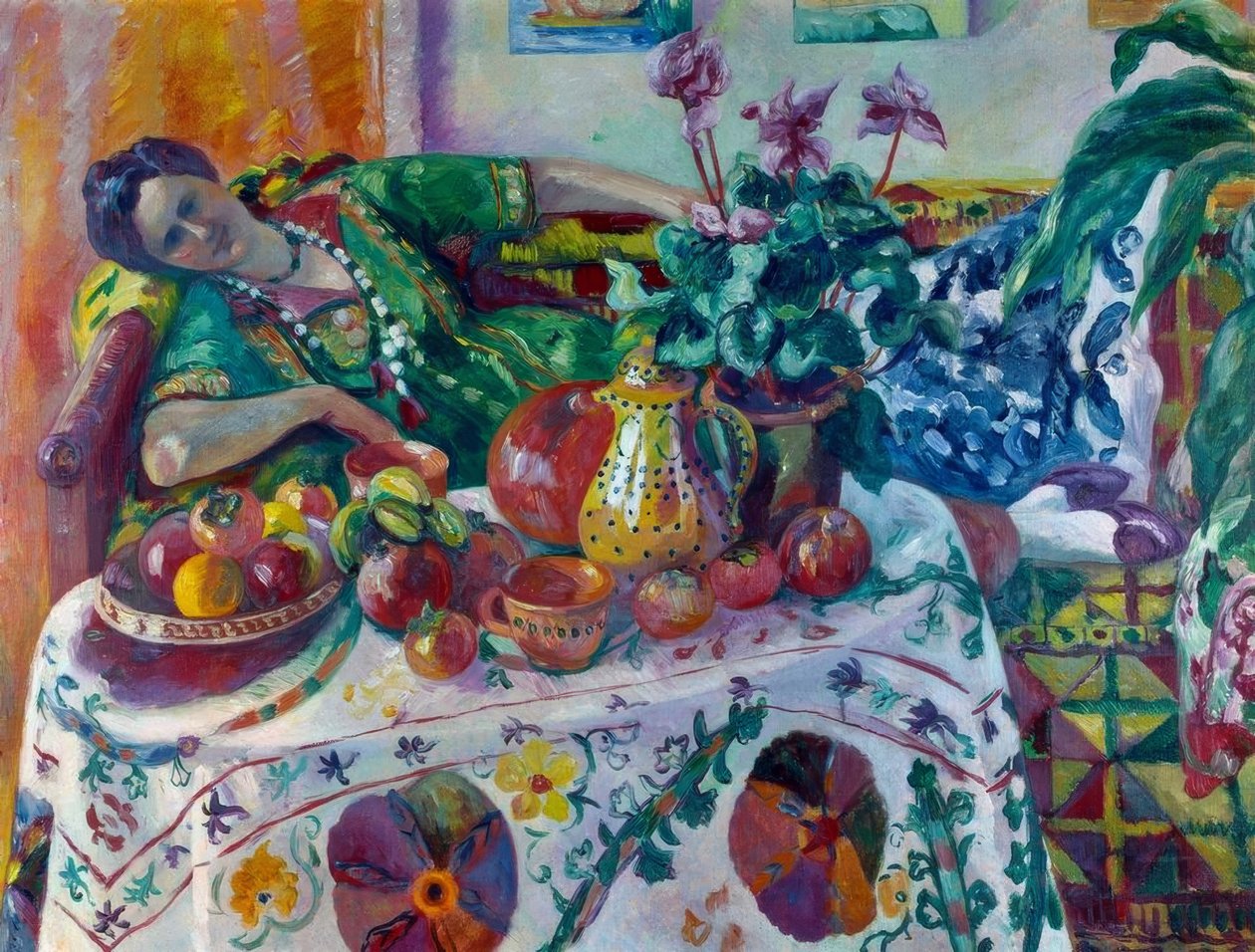 Jeanne leżąca na kanapie, czyli La petite odalisque autorstwa Henri Charles Manguin