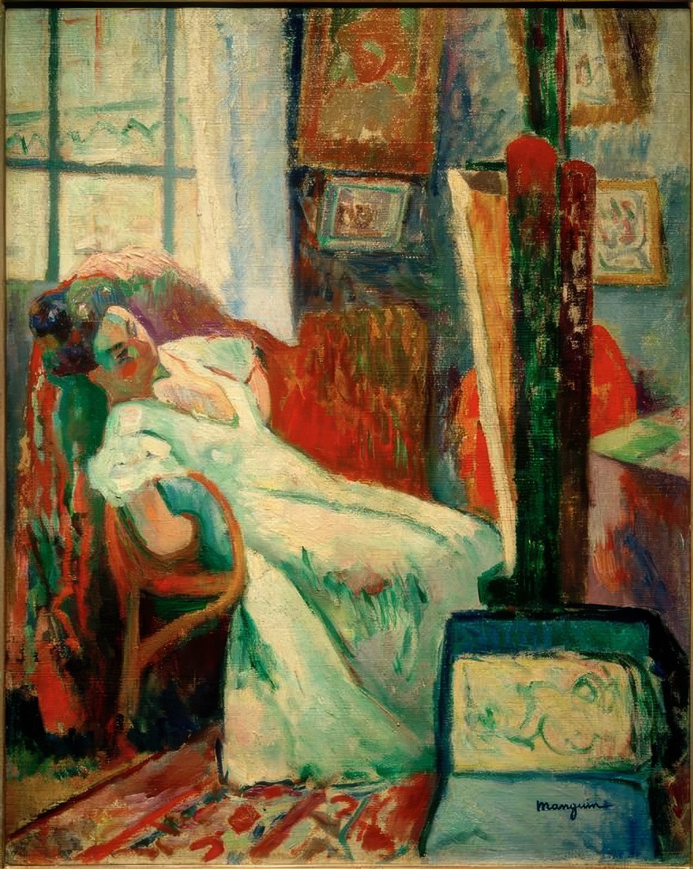 Odpoczynek modelki (Jeanne) autorstwa Henri Charles Manguin