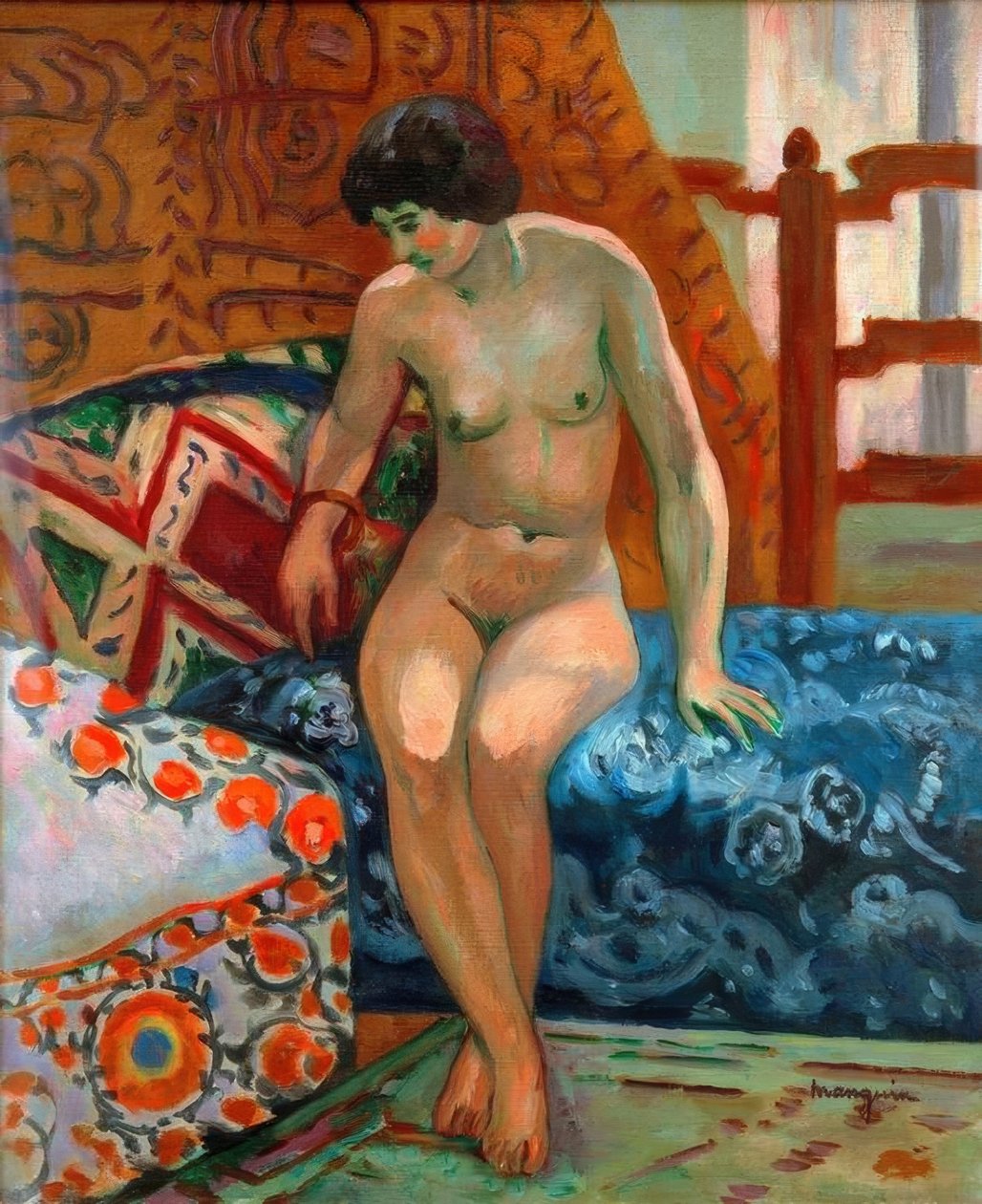 Nago w osmańskim autorstwa Henri Charles Manguin
