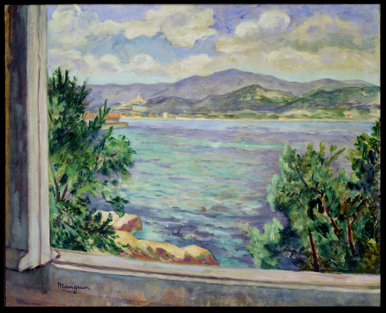 Zatoka St. Tropez od strony Oustalet autorstwa Henri Charles Manguin