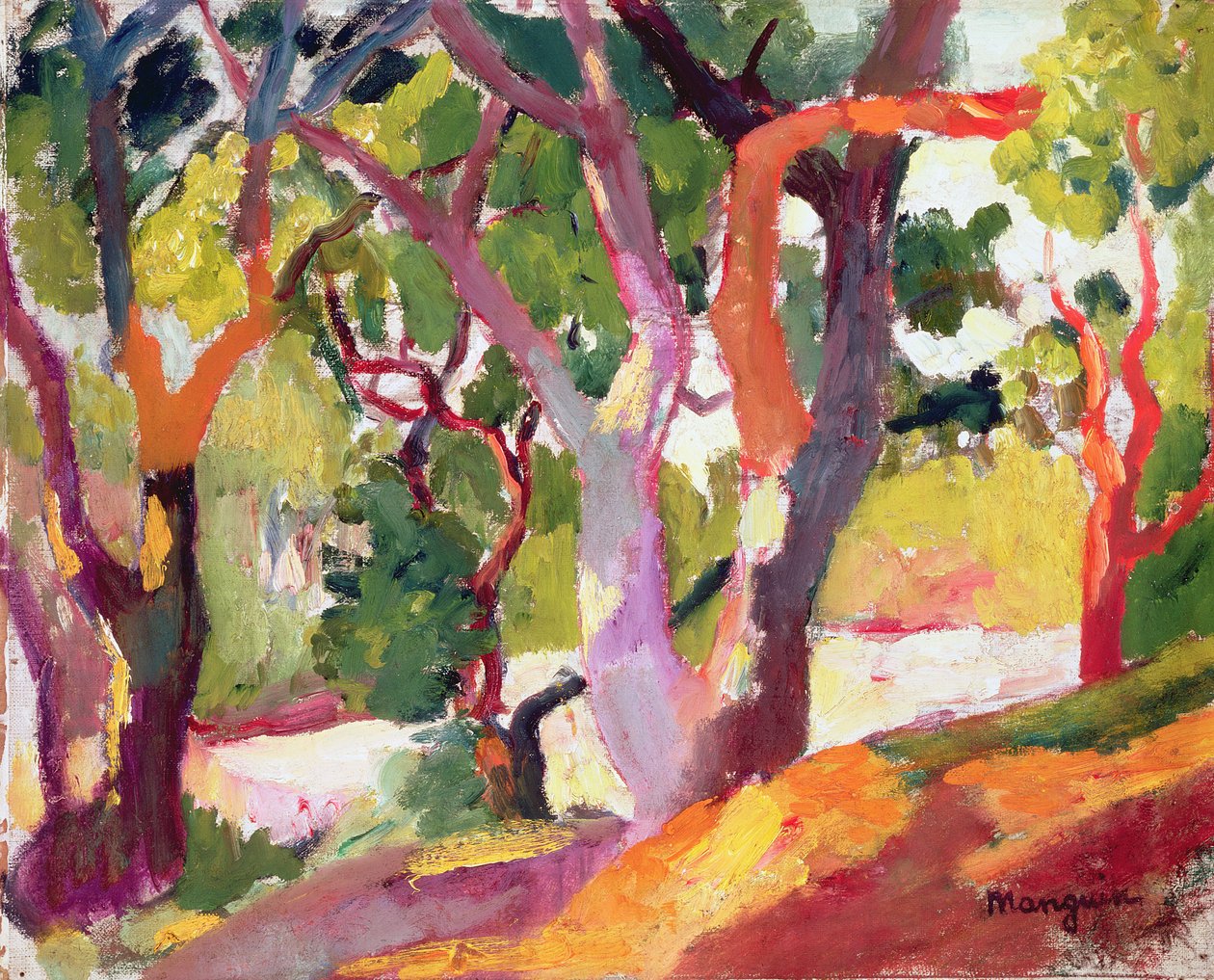 Drzewa (olej na płótnie) autorstwa Henri Charles Manguin