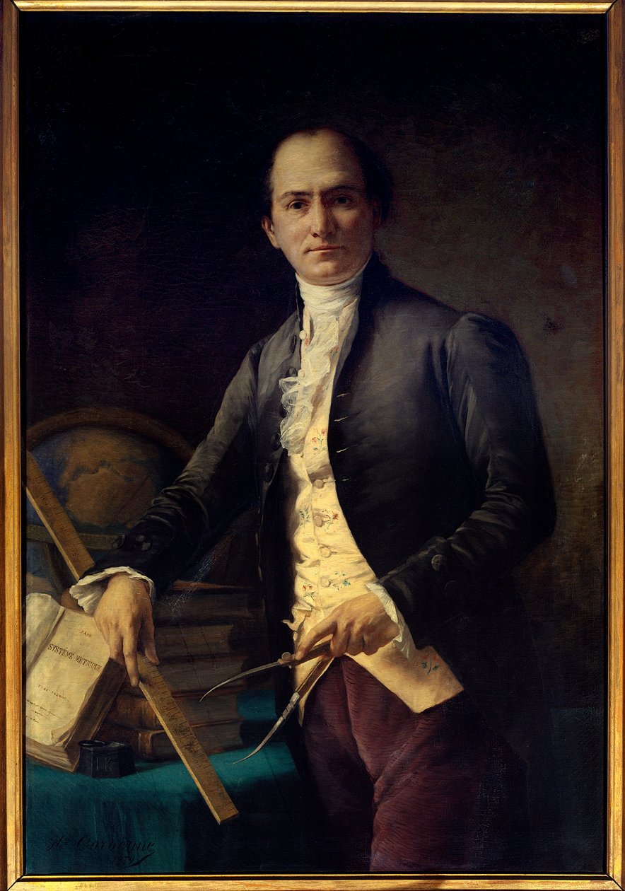 Portret astronoma Jean Baptiste (Jean-Baptiste) Joseph Delambre (1749-1822) - Obraz Henri Coroenne (1822-1909) - Paryż, Musee De l