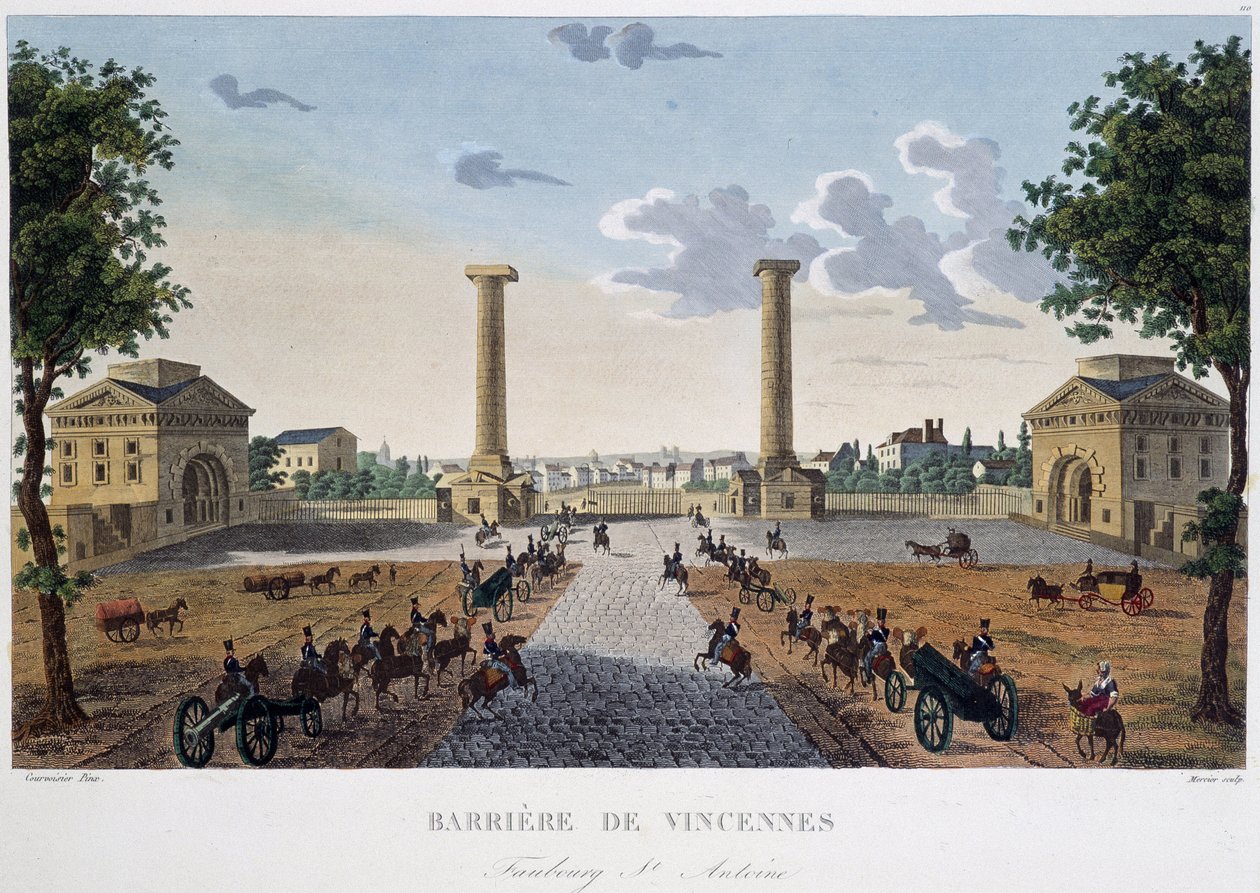 Bariera Vincennes - w „”Widokach Paryża autorstwa Henri Courvoisier Voisin