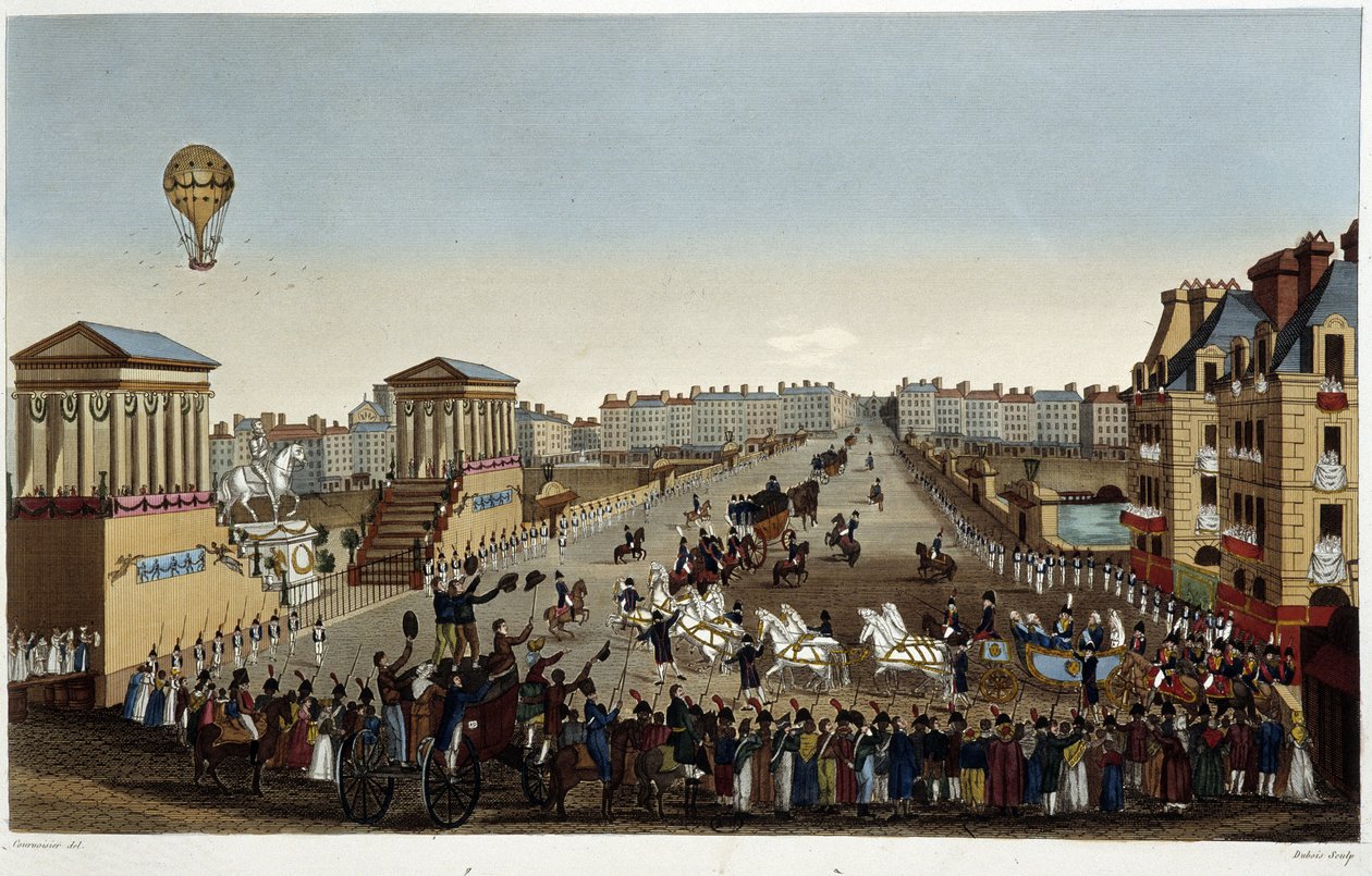 Wejście Jego Królewskiej Mości Ludwika XVIII do Paryża autorstwa Henri Courvoisier Voisin