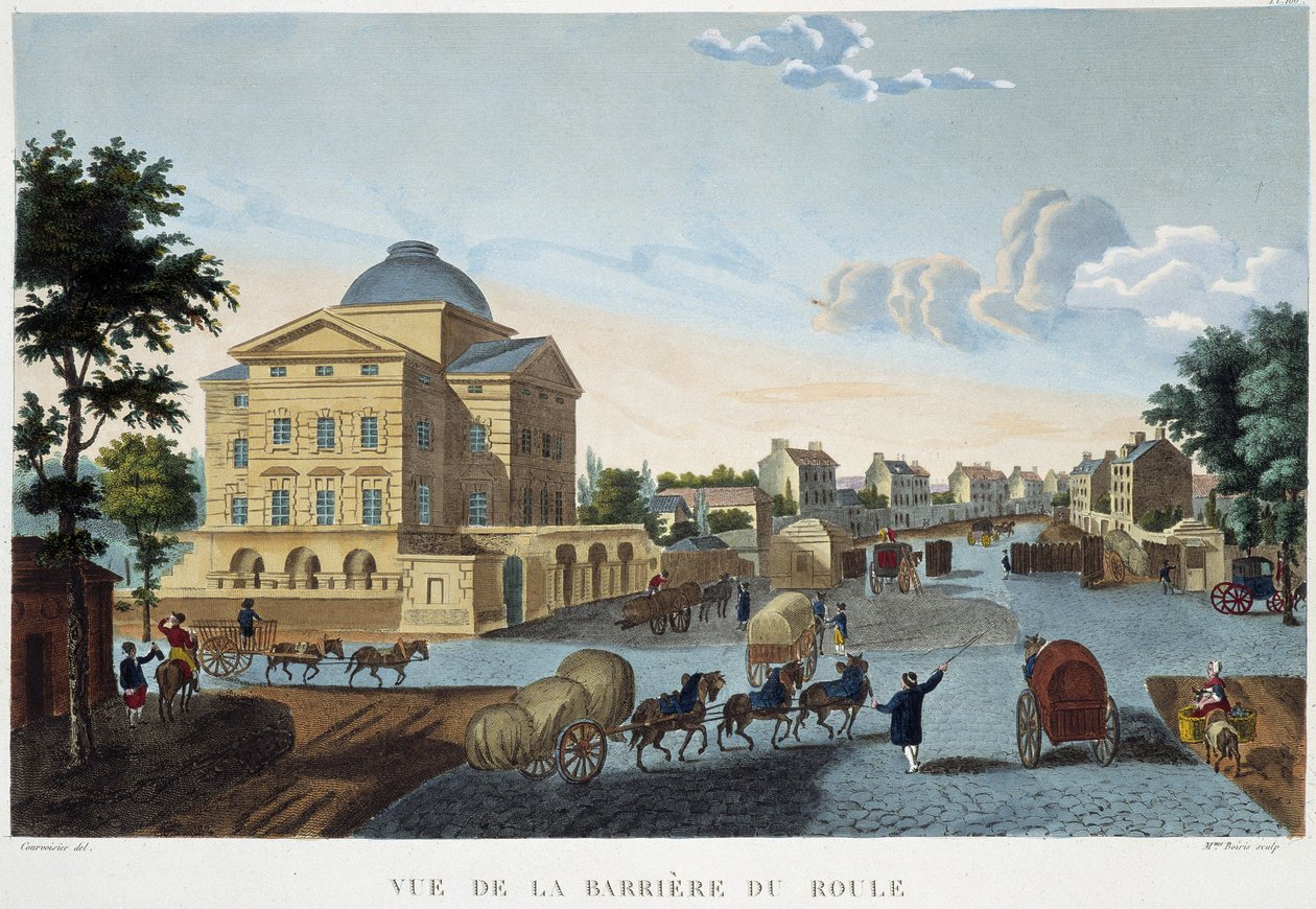 Bariera Rule, ca. 1820 - w „”Widokach Paryża”” Courvoisier autorstwa Henri Courvoisier Voisin