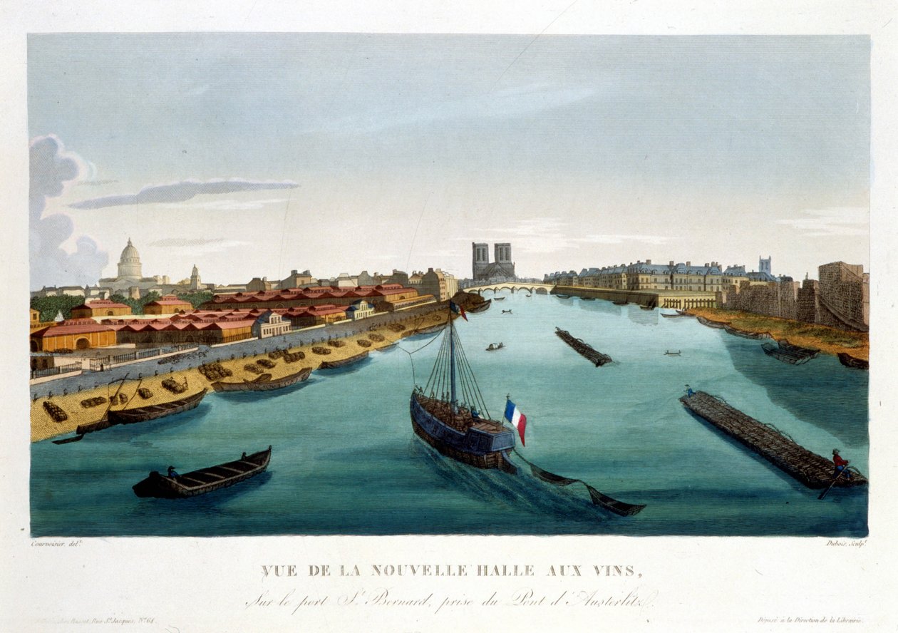 Nowa sala win (Bercy), około 1820 w „Widokach Paryża” Courvoisiera 1827 Nowa sala win (Bercy), około 1820 w „Widokach Paryża” Courvoisiera 1827 autorstwa Henri Courvoisier Voisin