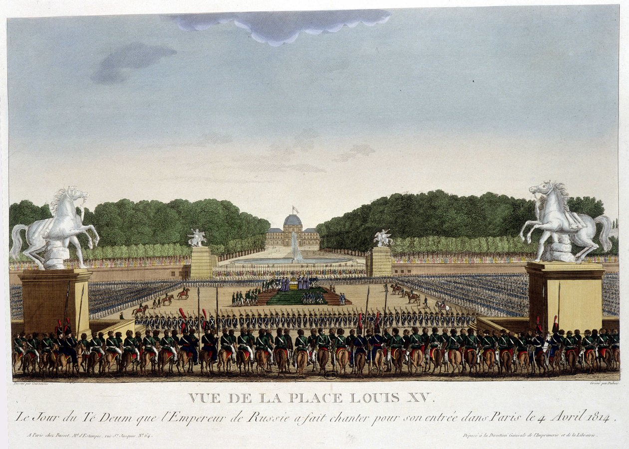 Plac Ludwika XV (zgody), ok. 1820 w „”Vues de Paris”” Courvoisiera 1827 autorstwa Henri Courvoisier Voisin
