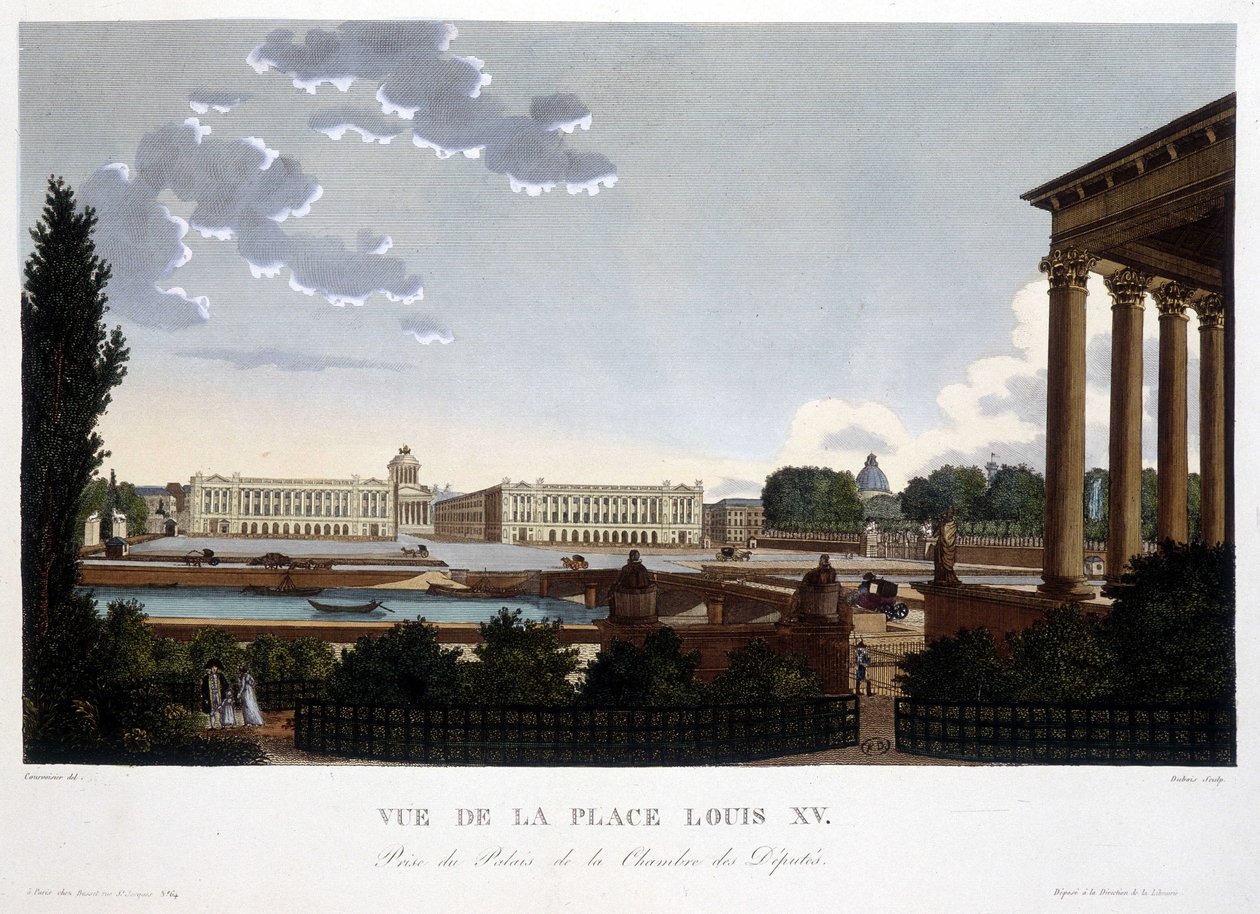 Widok Place Louis XV - Paryż przez Courvoisier autorstwa Henri Courvoisier Voisin